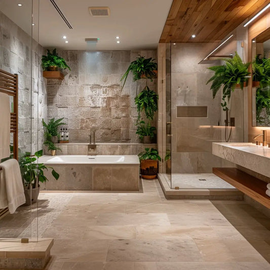Rustic Bathroom design 1 - Nature’s Haven by Kitchen and Cabinets