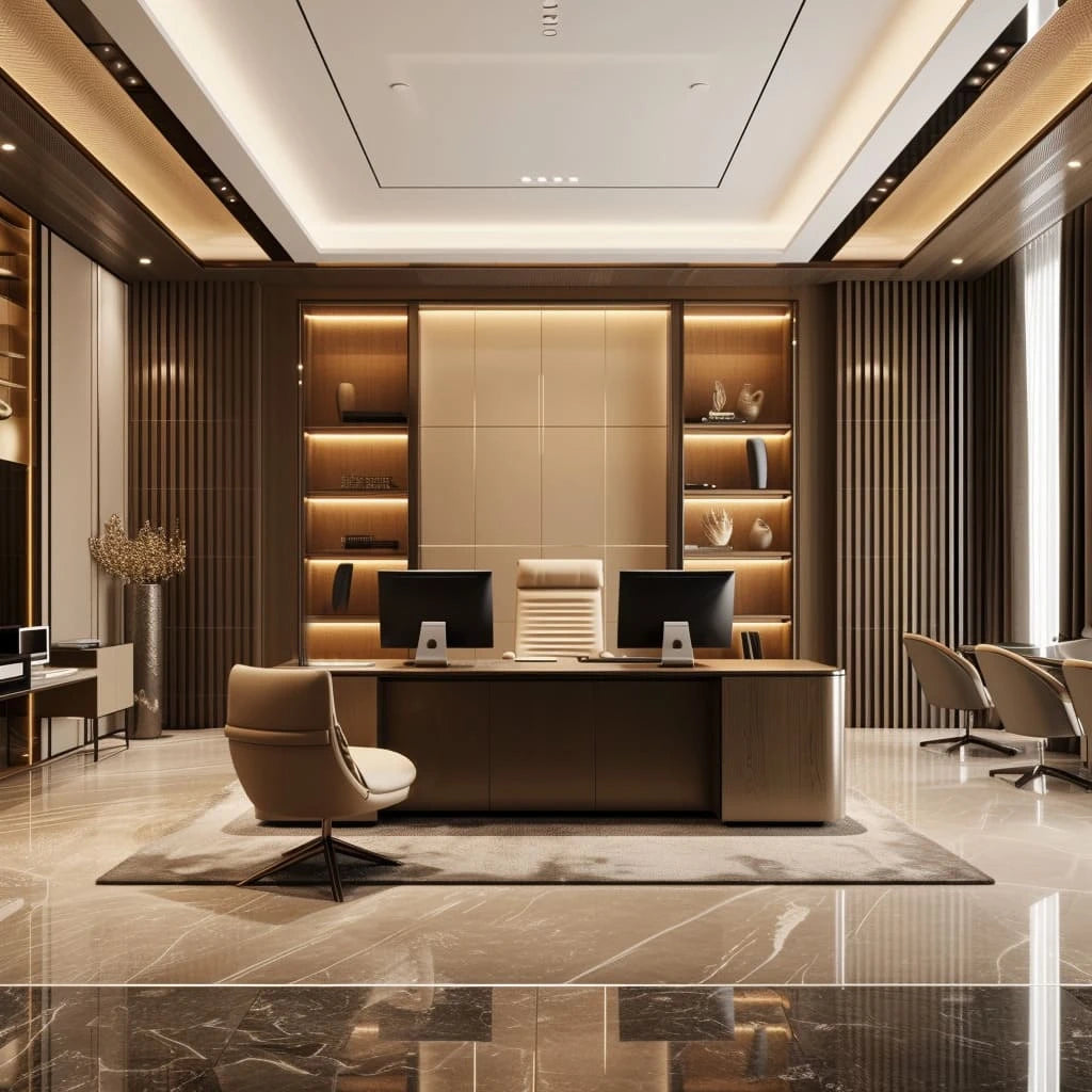 Smart Workspace - Modern Office by Kitchen 